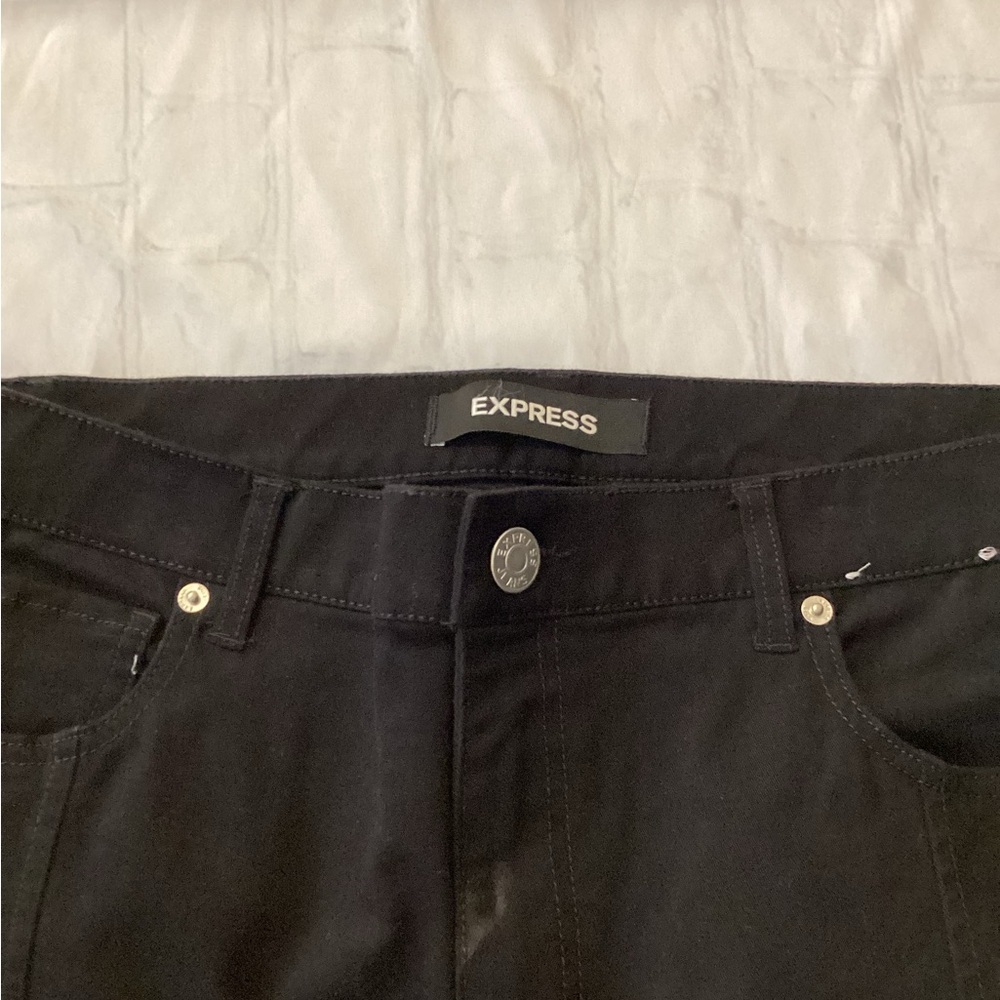 Express Black Ruffle Hem Pants - Picture 4 of 7